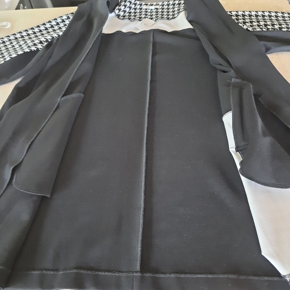 NWT Cato Open Front Houndstooth Black  & White Cardigan Womens Plus size 22/24 - Picture 10 of 12